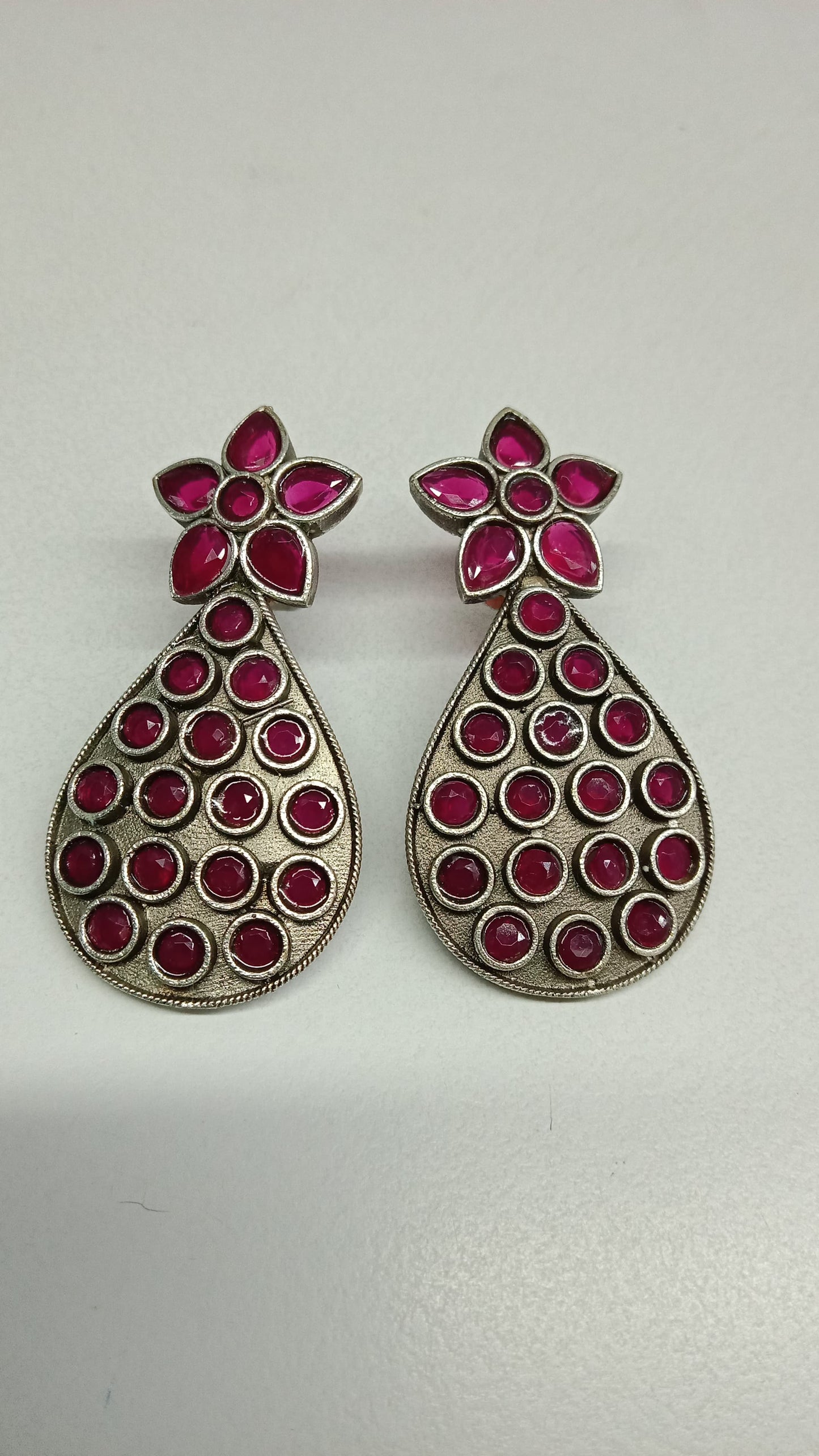 Red Oxidized Earrings