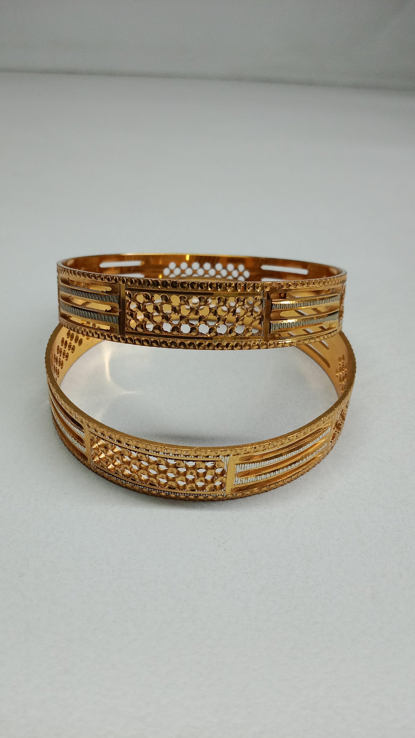 Toned Cutwork Bangles 1 Gm. Gold