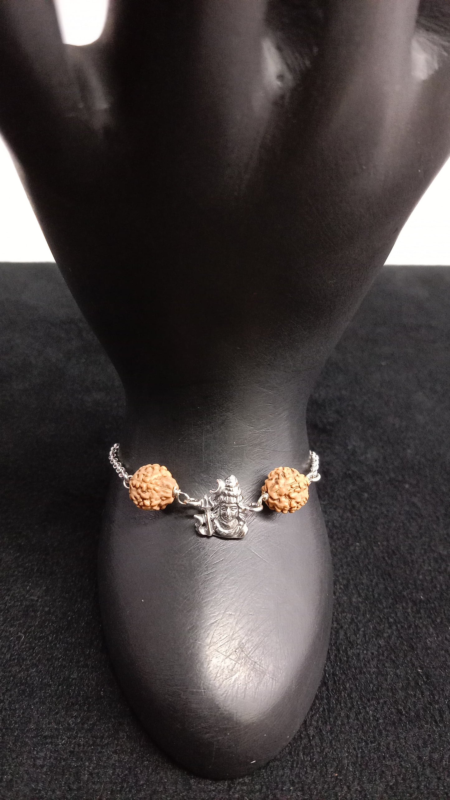 92.5 Silver Rudraksha Shiva Braclet/Rakhi