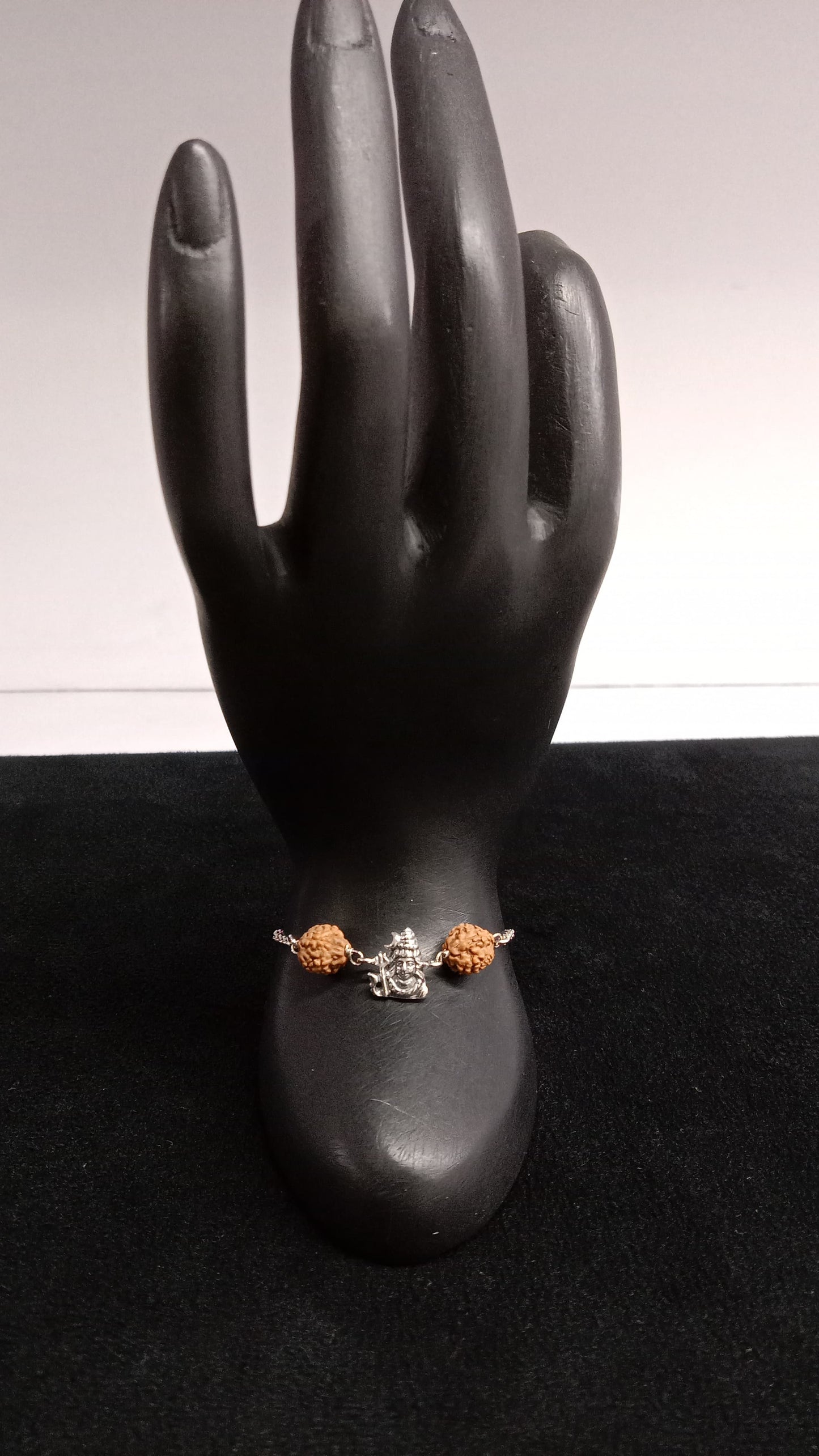 92.5 Silver Rudraksha Shiva Braclet/Rakhi