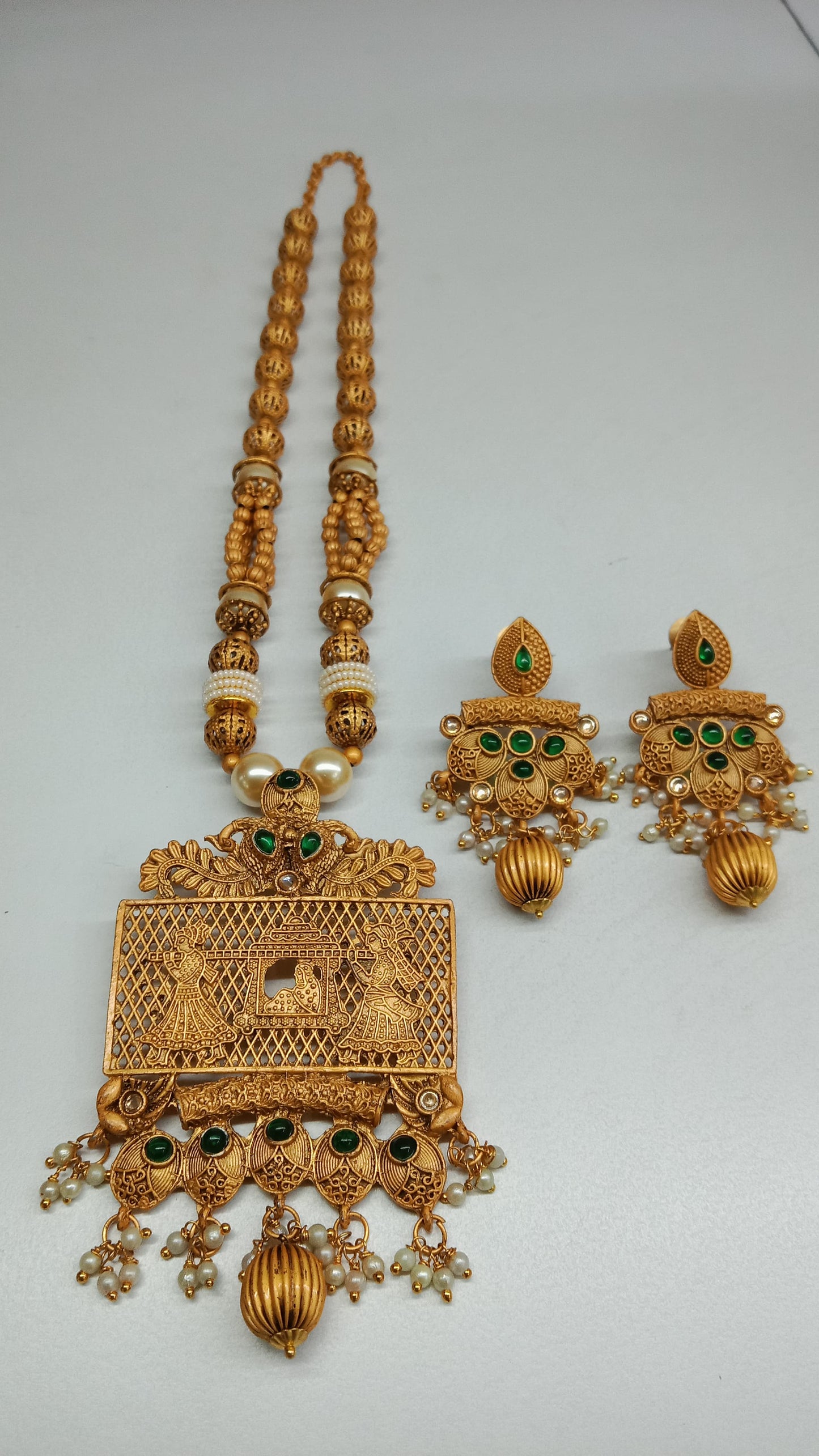 Temple Design Gold-Toned Necklace