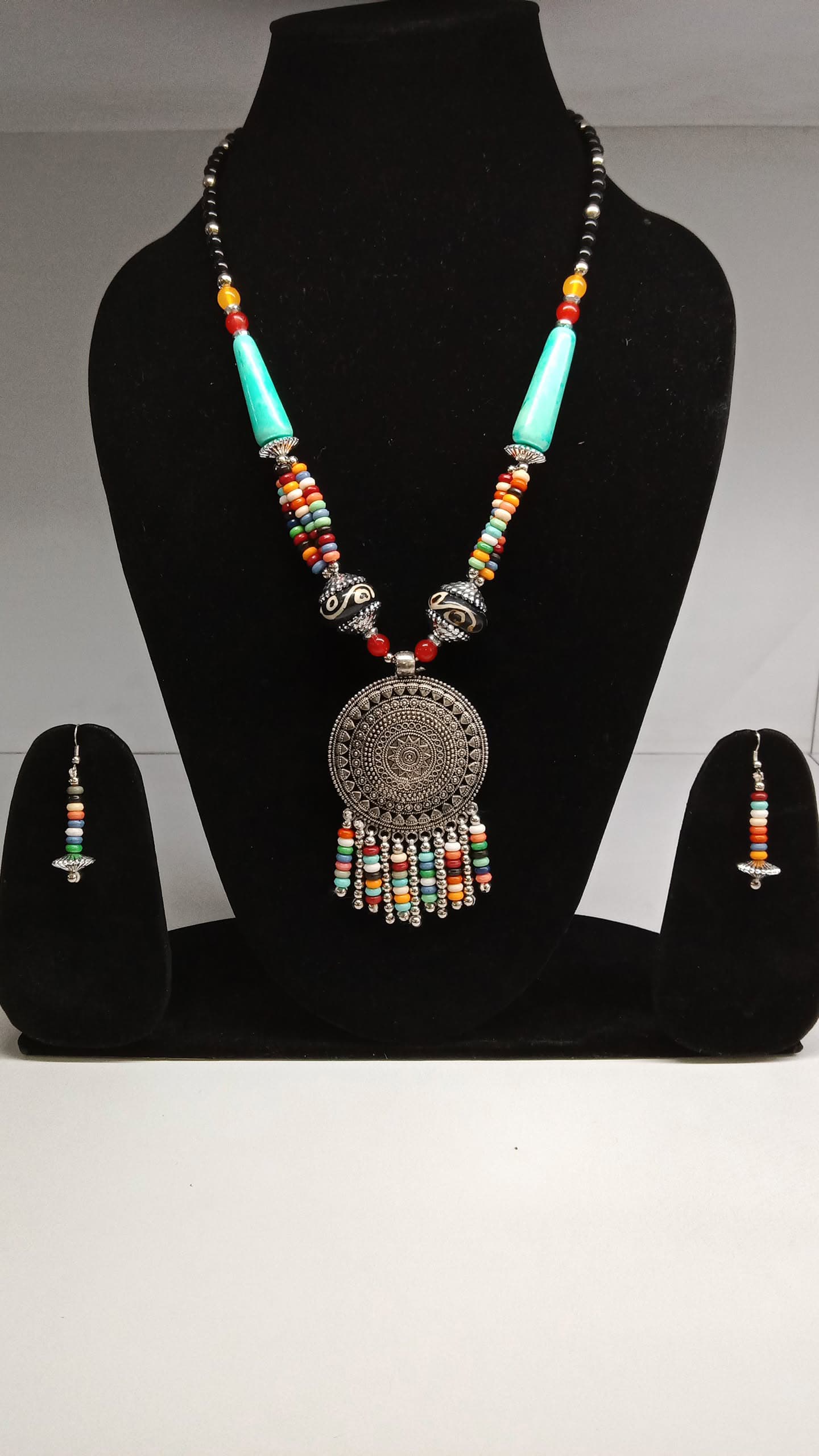 Multi-colored beaded necklace