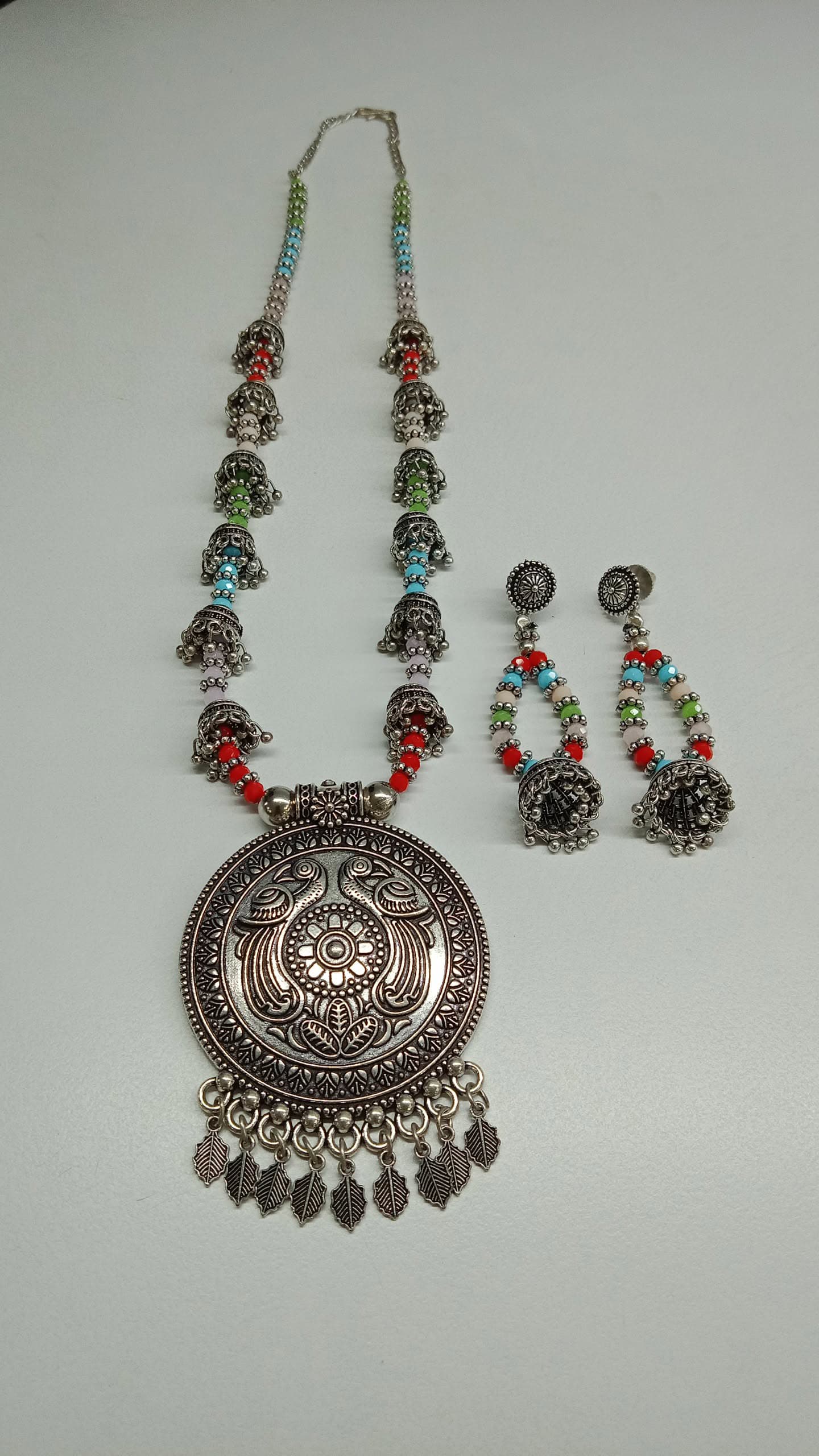 Oxidized Silver Necklace Set