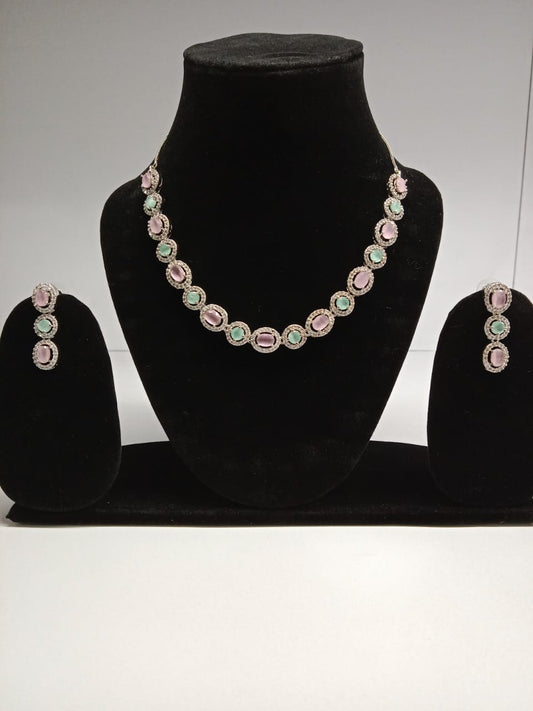 American Diamond Necklace Set
