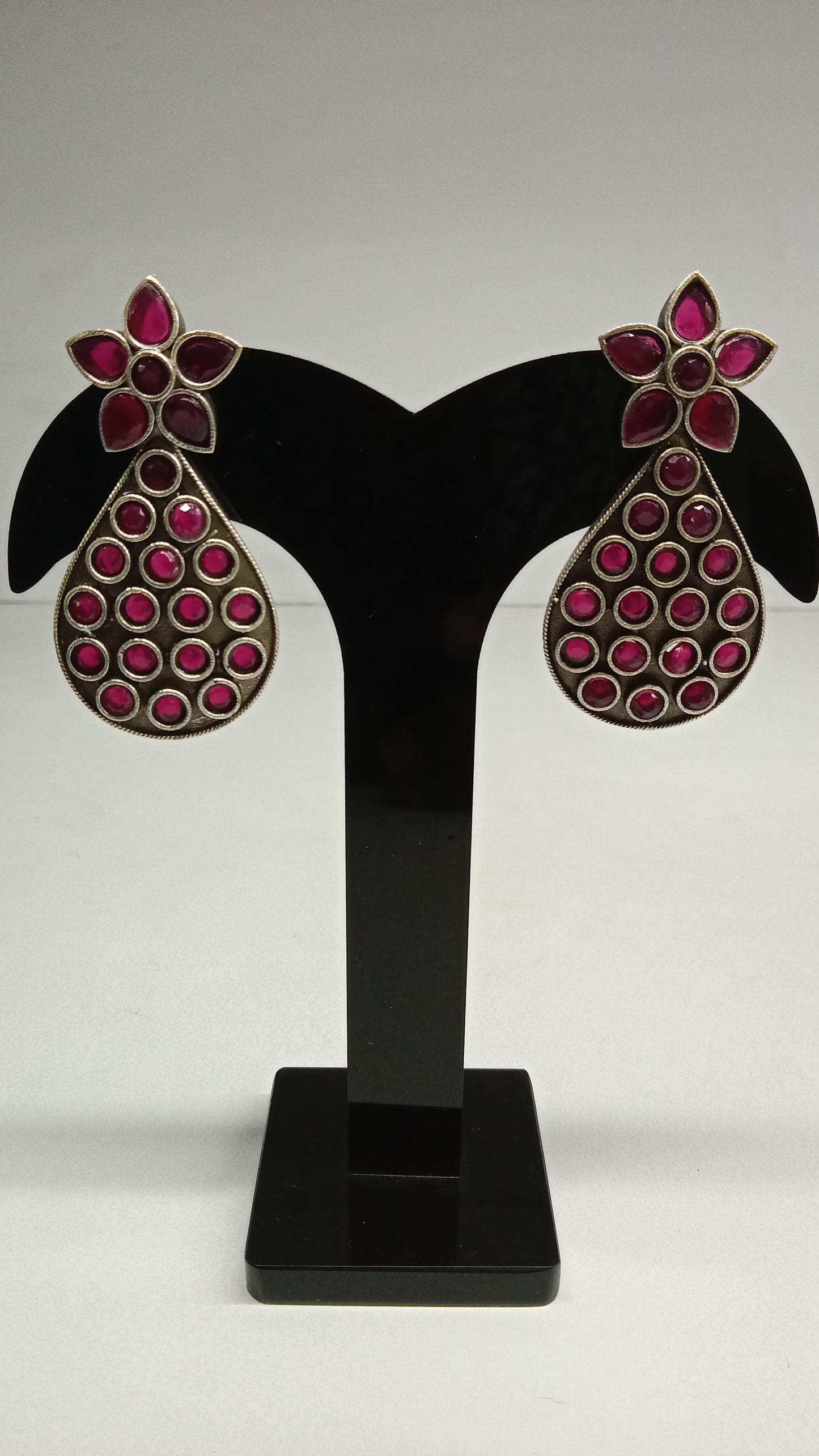 Red Oxidized Earrings
