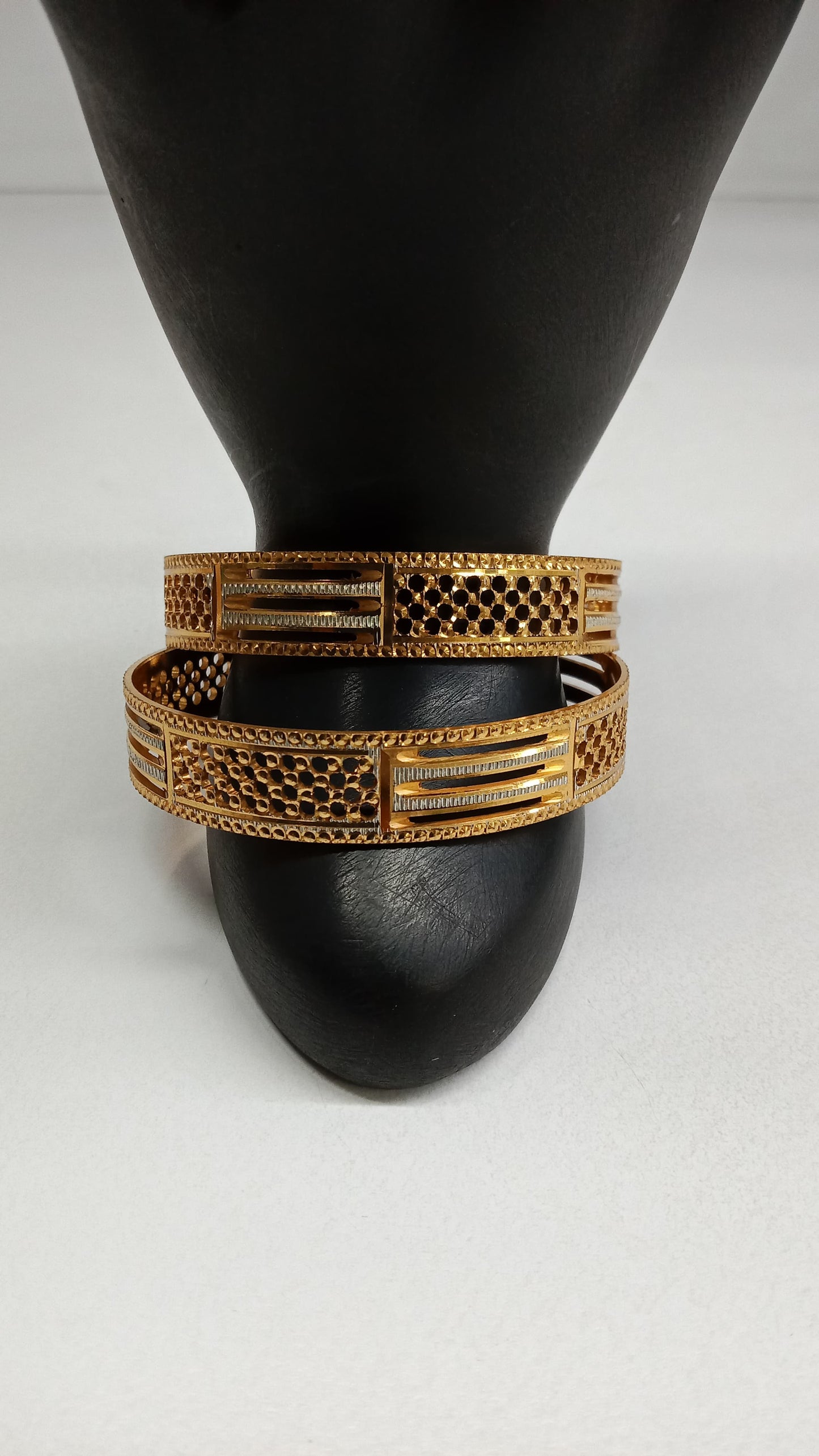 Toned Cutwork Bangles 1 Gm. Gold