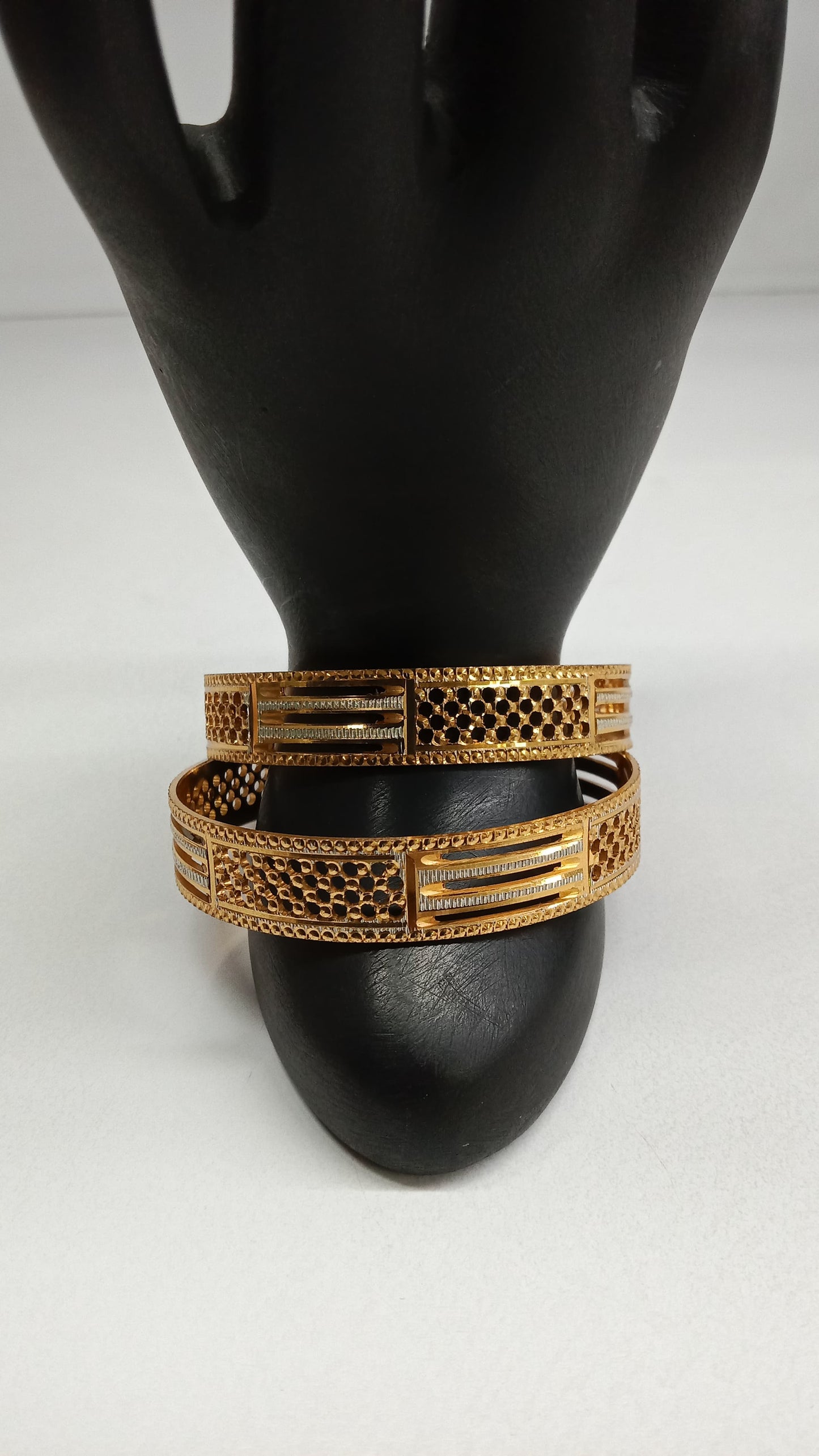 Toned Cutwork Bangles 1 Gm. Gold