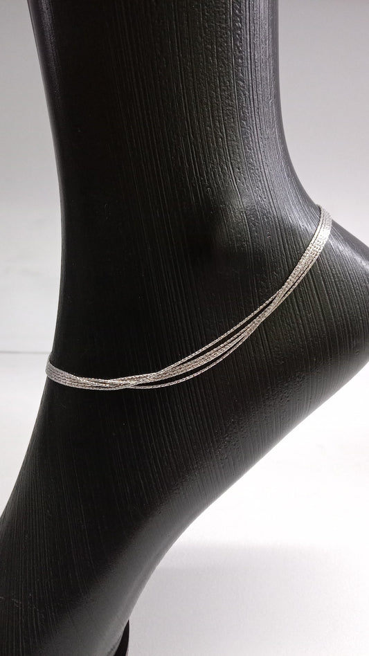 Multi Chain 92.5 True Silver Anklet