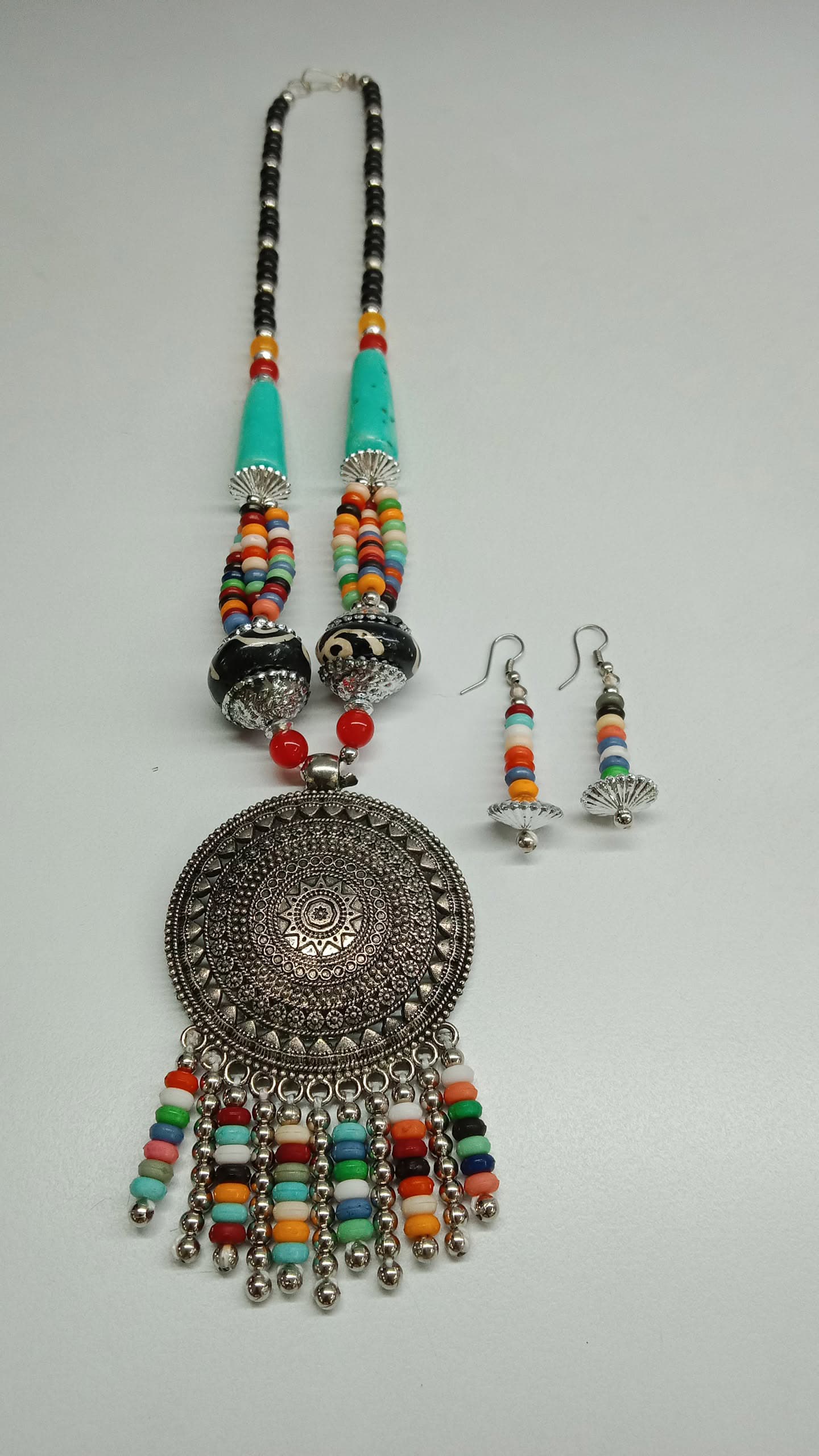 Multi-colored beaded necklace